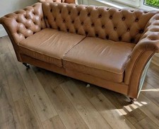 Tweed leather chesterfield for sale  WEDNESBURY