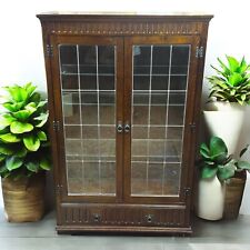 Vintage oak glass for sale  MANSFIELD