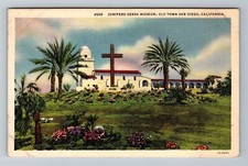 Cartão postal antigo San Diego CA-Califórnia, Junipero Serra Museum, usado comprar usado  Enviando para Brazil