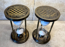 Chess Sand Timers Hourglass - Pair Brass & Glass comprar usado  Enviando para Brazil