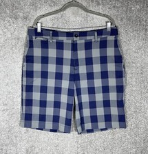 Bermuda de golfe Under Armour Gingham masculina tamanho 36 azul cinza bolsos elásticos, usado comprar usado  Enviando para Brazil