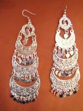 Lindo lustre egípcio sexy brincos de dança do ventre joias penduradas PRATA_NOVO comprar usado  Enviando para Brazil