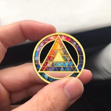 Usado, Moeda Sobriety Multicolorida – Presente de Recuperação Provérbios 4:18 – Chip AA Inspirador comprar usado  Enviando para Brazil