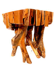 Mesa Auxiliar De Madera De Teca Taburete De Madera De Teca Macizo Tronco comprar usado  Enviando para Brazil