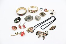 Enamel jewellery gold for sale  LEEDS