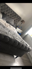 Grey sleigh bed for sale  WALTHAM CROSS