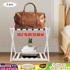 Portaequipajes de viaje 2 piezas soporte maletero en forma de X soporte para maleta con 6 correas blanco segunda mano  Embacar hacia Mexico