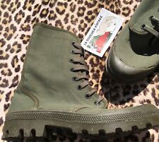 BOTAS OI PALÁDIO FRANCÊS MILITAR DÉCADA DE 1960 HOMENS EXPEDIÇÃO PAMPA ~ LONA VERDE ~ NOVAS ~ 8 comprar usado  Enviando para Brazil
