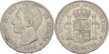 Spanien pesetas 1876 gebraucht kaufen  München