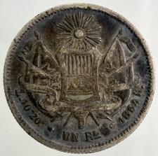 Moeda de prata real 1862 Guatemala Un 1 | Classe colecionável fina, usado comprar usado  Enviando para Brazil