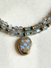 Doppelreihige mondstein kette gebraucht kaufen  Hannover