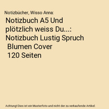 Notizbuch plötzlich weiß gebraucht kaufen  Trebbin