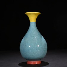 Vaso de mola 12" dinastia wudai marca zhoushizong porcelana três cores vaso de jade comprar usado  Enviando para Brazil