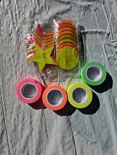 Conjunto de suprimentos para festa neon 127 pés, 6 cores 98,4 pés fita reativa luz negra UV, 29 pés, usado comprar usado  Enviando para Brazil