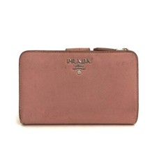Bolsa carteira dobrável PRADA logotipo couro Saffiano rosa/2BE1308 comprar usado  Enviando para Brazil