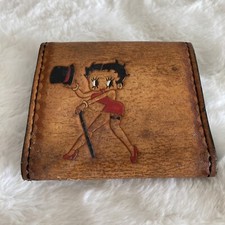 Carteira de Couro Marrom Betty Boop - Falta 1 Snap Antiga e Exclusiva  comprar usado  Enviando para Brazil