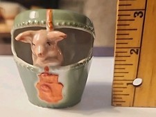 Antiga caixa de chapéu de porcelana rosa porco alemão sem danos comprar usado  Enviando para Brazil