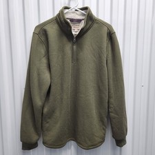 Pulôver BC Clothing masculino M forrado de lã forrado de corpo quarto de zíper verde, usado comprar usado  Enviando para Brazil