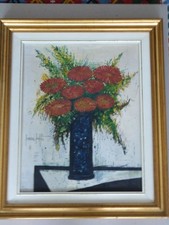 ölbild rote blumen gebraucht kaufen  Neu-Isenburg