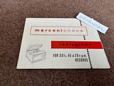 Marconiphone radiograms fold for sale  HOCKLEY