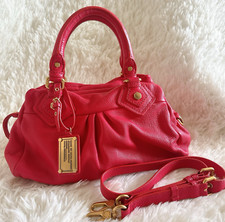 Usado, Bolsa de ombro Marc by Marc Jacobs 2 vias couro vermelho rosa logotipo moda feminina comprar usado  Enviando para Brazil