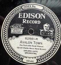Edison Diamond Disc 52561: California Ramblers 1929: AVALON TOWN comprar usado  Enviando para Brazil