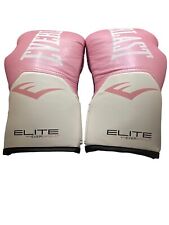 Luvas de boxe femininas Everlast Elite estilo profissional couro rosa tamanho P comprar usado  Enviando para Brazil