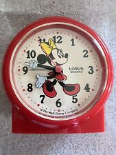 Reloj despertador de mesa móvil vintage Disney Lorus retro Minnie Mouse manos usado en excelente estado segunda mano  Embacar hacia Argentina