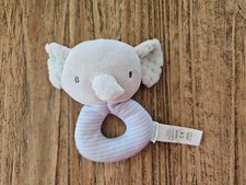 Usado, Chocalho de pelúcia Ingenuity elefante 15cm aprox brinquedo conforto bebê cinza anel azul comprar usado  Enviando para Brazil