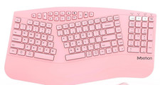 Teclado ergonômico rosa upgrade MEETION 2024 (Leia a descrição) comprar usado  Enviando para Brazil