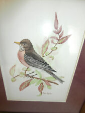 Linda pintura em aquarela por Ruth Hoyler (1928-2021)~Robin~Pássaro~Decoração de primavera comprar usado  Enviando para Brazil