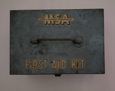 Kit de primeiros socorros vintage MSA eletrodomésticos de segurança de mineração caixa de metal mineiros - vazio, usado comprar usado  Enviando para Brazil