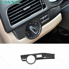 Anel de botão de controle interruptor de farol de aço fibra de carbono para VW Passat B7 2011-15, usado comprar usado  Enviando para Brazil