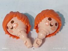 PLAYMOBIL X2 CABEZAS PELUCAS PELIRROJAS PECAS GRANOS PELO PELIRROJO CABEZA, usado comprar usado  Enviando para Brazil