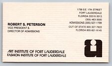 Cartão de visita década de 1970 1980 ART Institute of Ft Lauderdale FL versão 1 vintage comprar usado  Enviando para Brazil