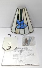 Arandela de parede vitral flor abajur abajur - Azul claro comprar usado  Enviando para Brazil