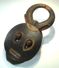 Afrikanische holzmaske hörner gebraucht kaufen  Deutschland
