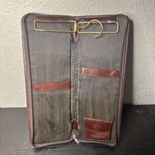Usado, Cabide e botões vintage de couro eximious Espanha ouro marrom “L.C.V.” comprar usado  Enviando para Brazil