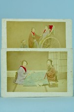 Foto antiga Japão Stillfried Yokohama retrato moda chaise carrier 19e comprar usado  Enviando para Brazil