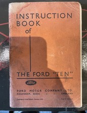 Ford ten instruction for sale Ford ten instruction for sale  ABINGDON