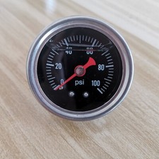 Medidor de pressão de combustível universal líquido 0-100psi medidor de pressão de óleo 1/8" NPT preto, usado comprar usado  Enviando para Brazil