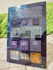 Vintage Raro Intel x86 8086 80186 80286 80386 80486 Pentium + Moldura Decorativa  comprar usado  Enviando para Brazil