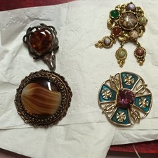 Four vintage brooch for sale  ROTHERHAM