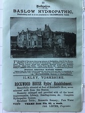 Baslow hydropathic 1897 for sale  DUNFERMLINE