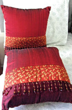 Beaded burgundy pillow for sale  Newnan