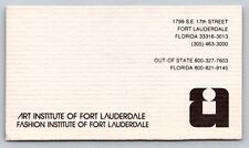 Cartão de visita década de 1970 1980 ART Institute of Ft Lauderdale FL versão 11 - Em branco, usado comprar usado  Enviando para Brazil