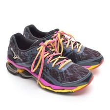 Tênis de corrida feminino Mizuno Wave Creation 15 9 M preto cinza com cadarço baixo comprar usado  Enviando para Brazil