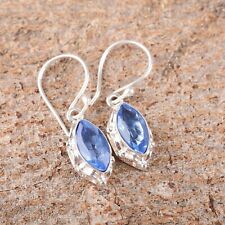 Brinco de prata esterlina 925 com pedra preciosa tanzanita feito à mão joia presente, usado comprar usado  Enviando para Brazil