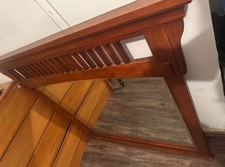 Brown wooden mirror for sale  Leicester