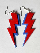 Kolczyki dla fanki David Bowie Ziggy Stardust, DISCO lata 70-80-90, party, retro na sprzedaż  PL